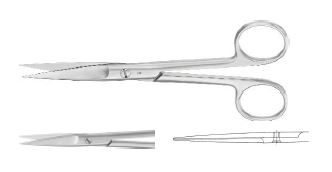 ХІРУРГ. НОЖИЦІ ПРЯМ. Г/Г 165MM